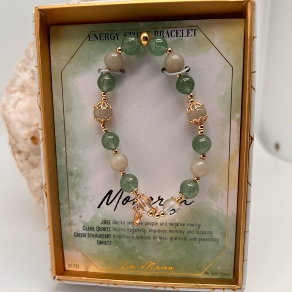 La meno Energy stone bracelet 18k gold plated